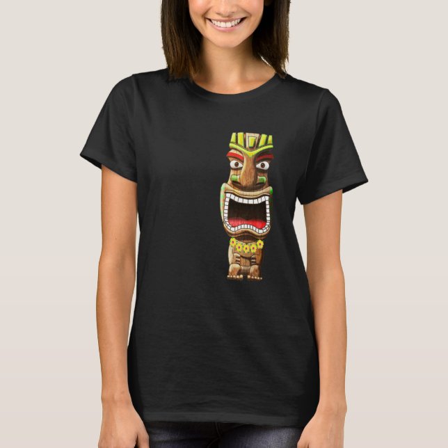 Hawaiian Polynesian Tiki Statue T-Shirt (Front)