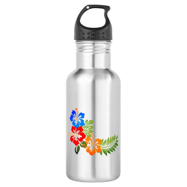Hawaiian Print  532 Ml Water Bottle (Front)