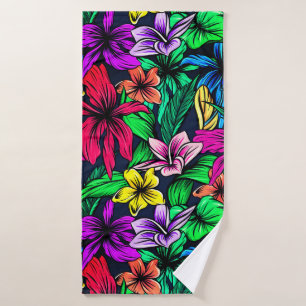 Hawaiian Print Bath Towel