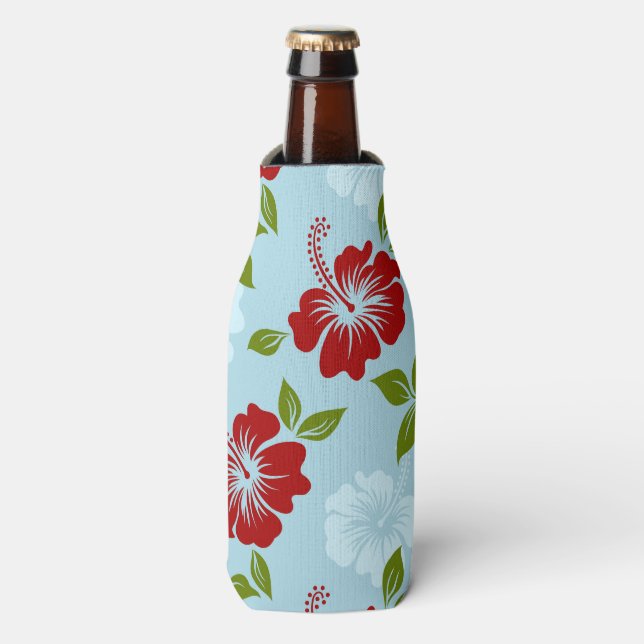 Hawaiian Print Bottle Cooler (Bottle Front)