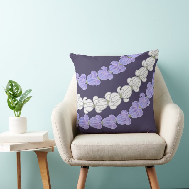 Hawaiian Print crown flower lei Cushion (Chair)