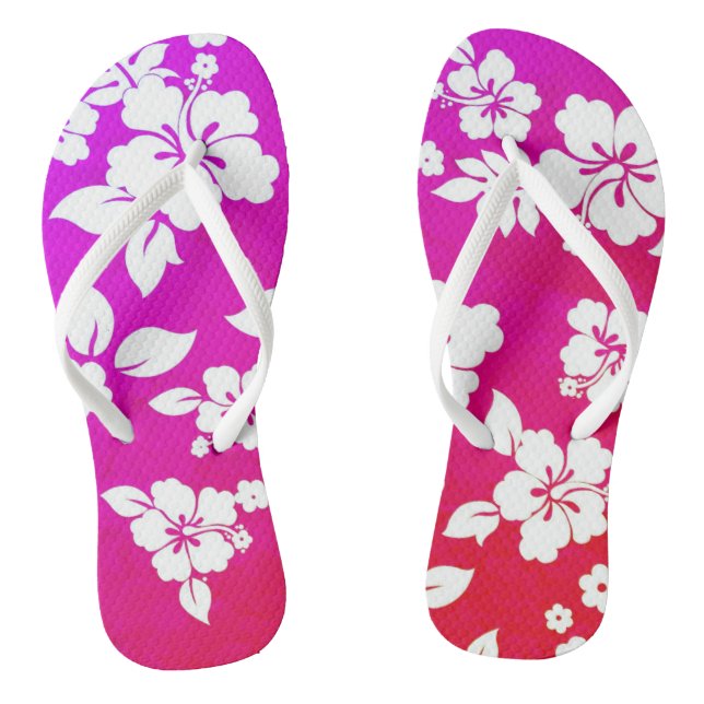 Hawaiian Print  Flip Flops (Footbed)