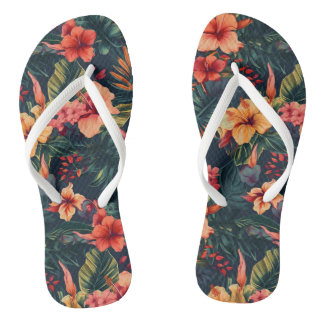 Hawaiian Print  Flip Flops