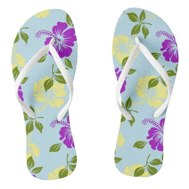 Hawaiian Print  Flip Flops (Footbed)