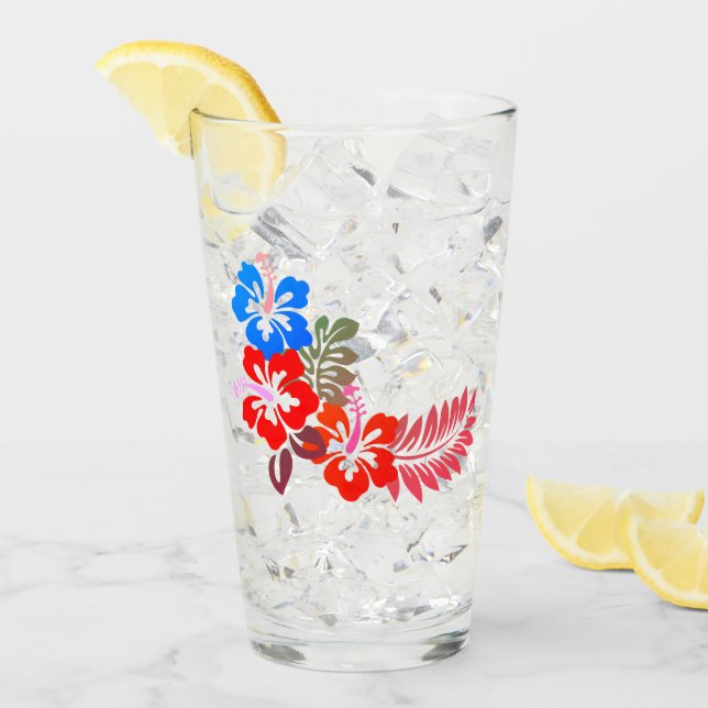 Hawaiian Print  Glass (Front Ice)