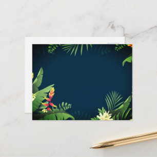 Hawaiian Print Holiday Postcard