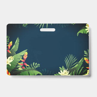Hawaiian Print ID Badge