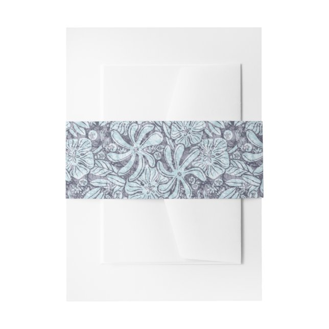 Hawaiian print  invitation belly band (Front Example)