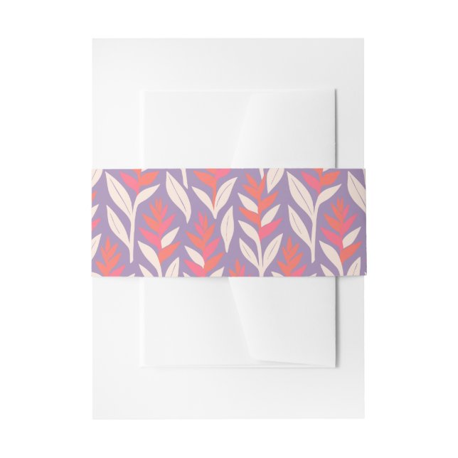 Hawaiian print  invitation belly band (Front Example)
