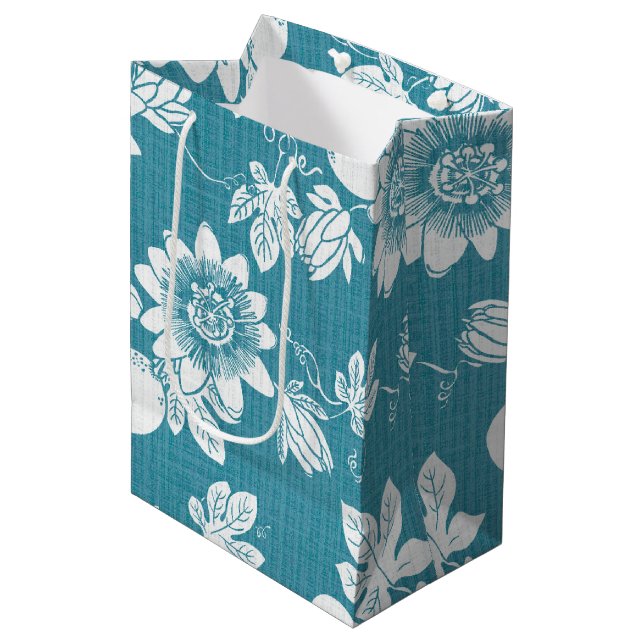 Hawaiian print Lilikoi Medium Gift Bag (Front Angled)