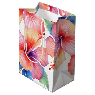 Hawaiian print medium gift bag