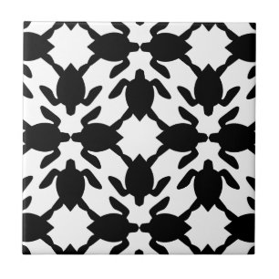 Hawaiian print Modern Honu ( sea turtle ) Pattern Tile