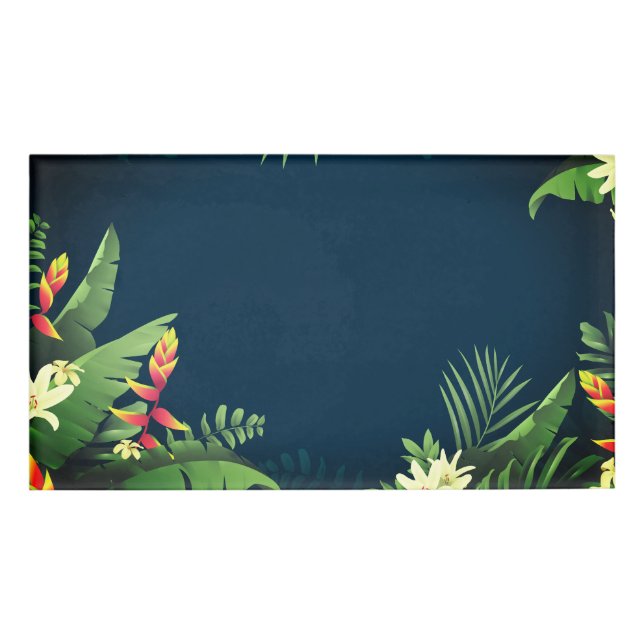 Hawaiian Print  Name Tag (Front)