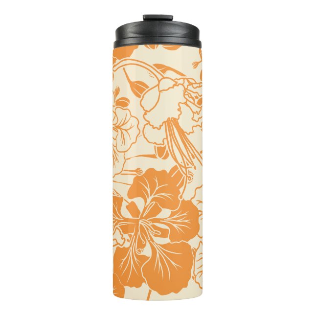 Hawaiian print Ohai Alii flower Thermal Tumbler (Front)