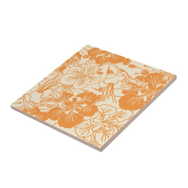 Hawaiian print Ohai Alii flower Tile (Side)