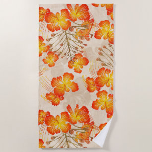 Hawaiian print Ohai Alii v2 pattern Beach Towel