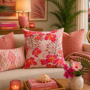 Hawaiian print Ohai Alii v2 pattern Cushion