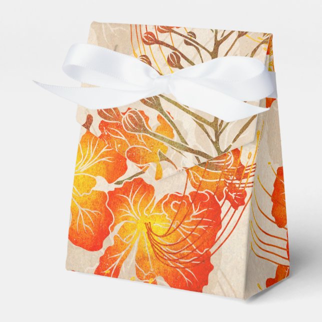 Hawaiian print Ohai Alii v2 pattern Favour Box (Front Side)