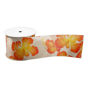 Hawaiian print Ohai Alii v2 pattern Satin Ribbon