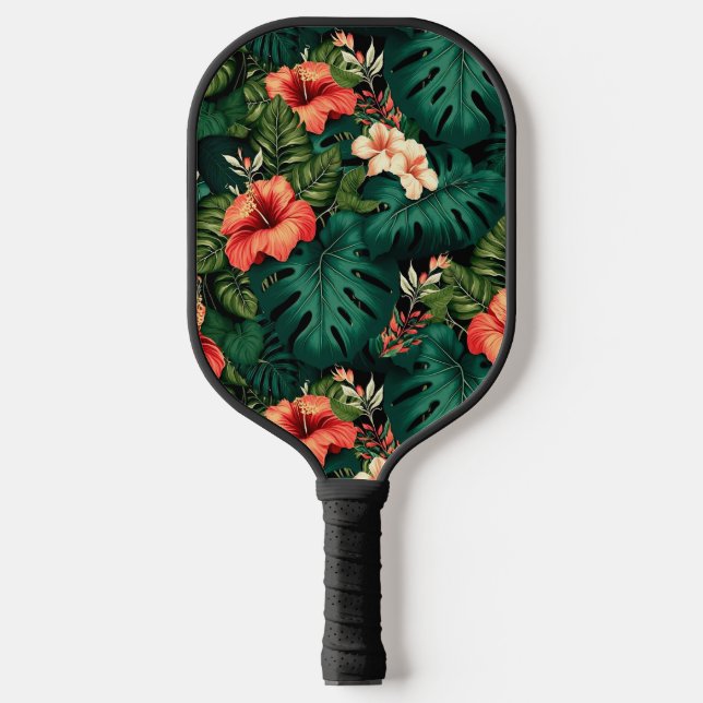 Hawaiian Print Pickleball Paddle (Front)