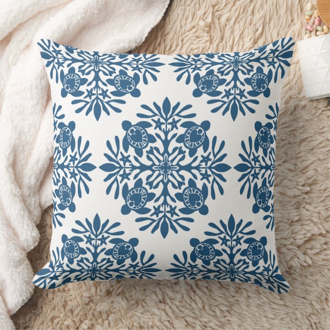 Hawaiian print quilt honu turtle  cushion (Blanket)