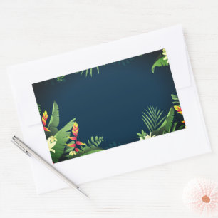 Hawaiian Print Rectangular Sticker
