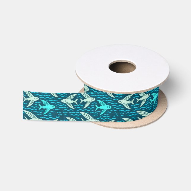 Hawaiian print  satin ribbon (Spool)
