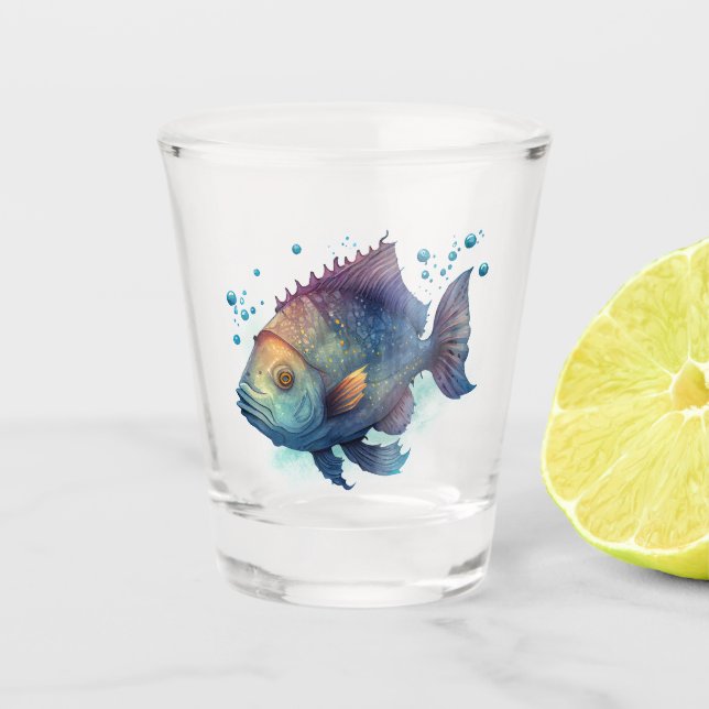 Hawaiian Print Shot Glass (Front)