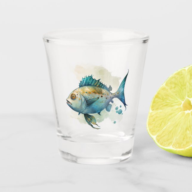 Hawaiian Print Shot Glass (Front)