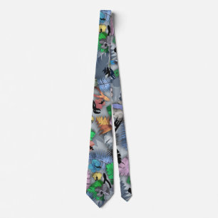 Hawaiian Print Tropical Neck Tie for Electricians