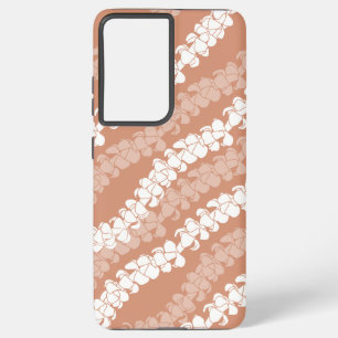 Hawaiian Puakenikeni lei on dusty copper Samsung Galaxy Case