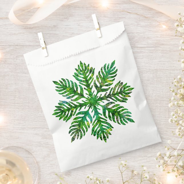 Hawaiian quilt Lauae fern  paper Favour Bags (Clipped)