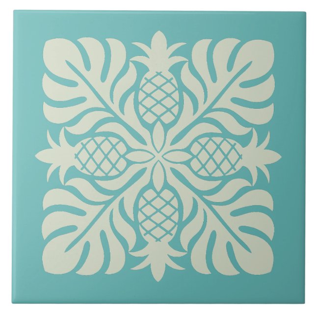 Hawaiian Quilt Pineapple Tile (Front)