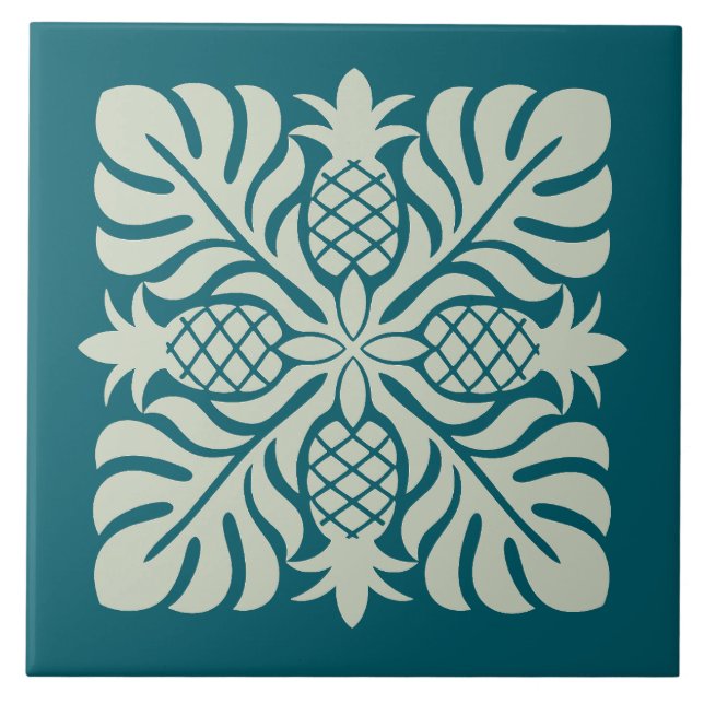 Hawaiian Quilt Pineapple Tile (Front)