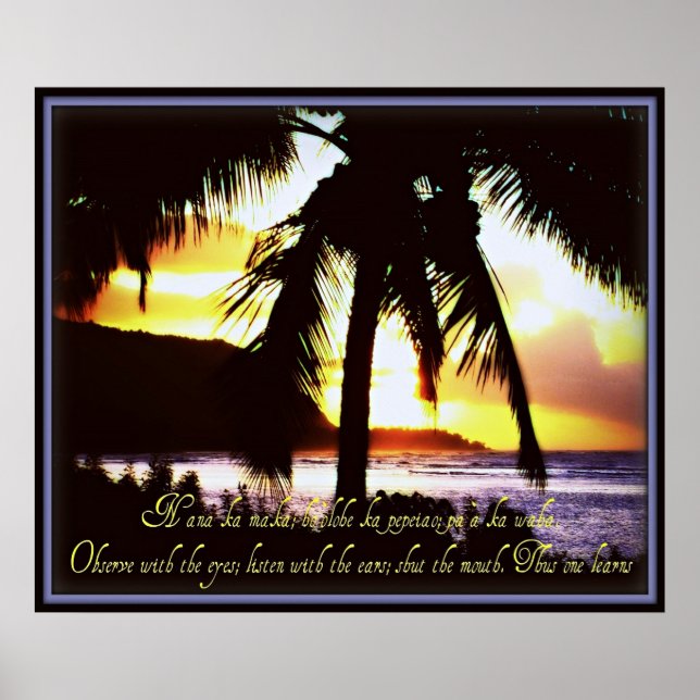 Hawaiian Quote Poster (Front)