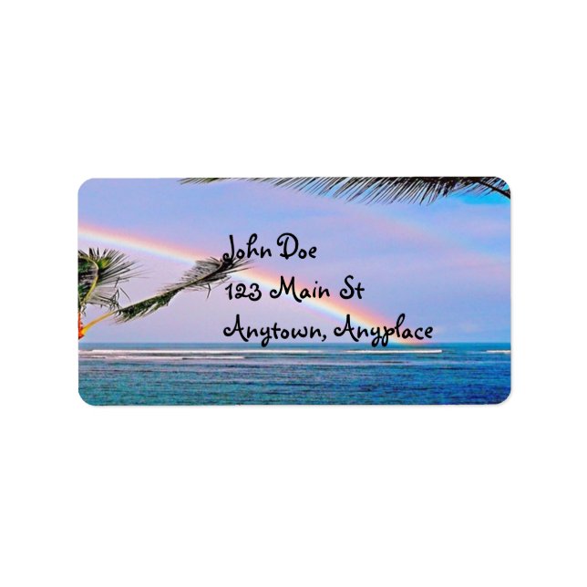 Hawaiian Rainbow Beach Address Label (Front)