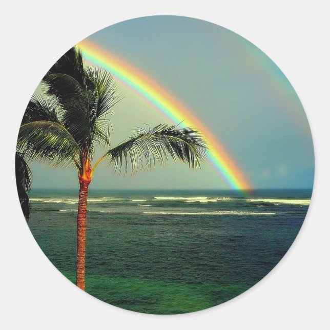 Hawaiian Rainbow  Classic Round Sticker (Front)