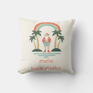 Hawaiian/Rainbow/Palms Santa Cushion