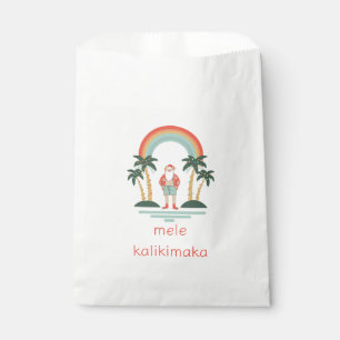 Hawaiian/Rainbow/Palms Santa Favour Bags