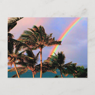 Hawaiian rainbow scenes postcard