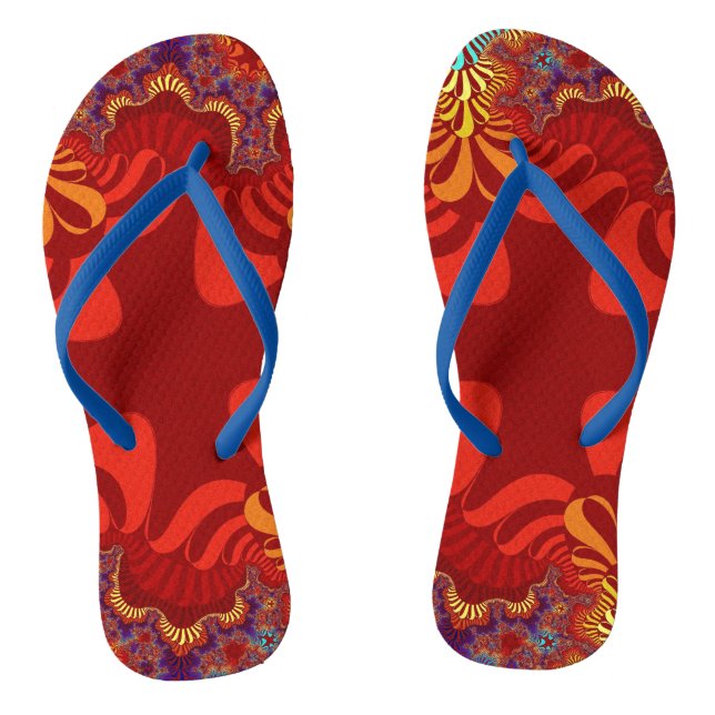 Hawaiian Red Cross Flip Flops (Footbed)