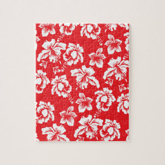 Hawaiian Red Flowers Jigsaw Puzzle