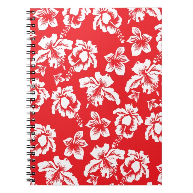 Hawaiian Red Flowers Notebook (Front)