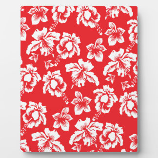 Hawaiian Red Flowers Plaque