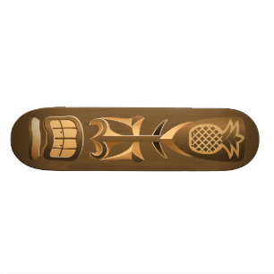 Hawaiian Rest Totem Statue Skateboard Deck