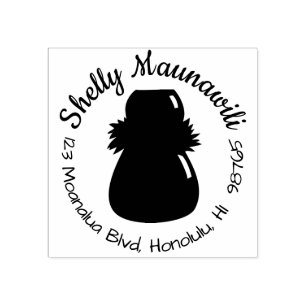 Hawaiian Return Address Stamp Hula Dancer Ipu Drum