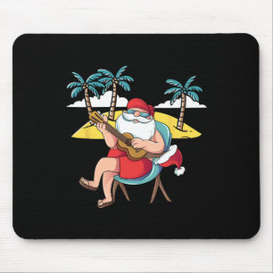 Hawaiian Santa Claus Hawaian Guitar Christmas In J Mouse Mat