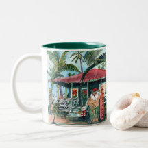 Hawaiian Santa Mele Kalikimaka Mug