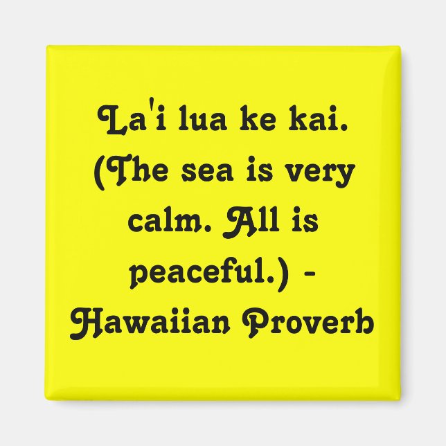 Hawaiian Sayings Magnet (Front)