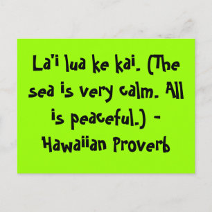 Hawaiian Sayings Postcard